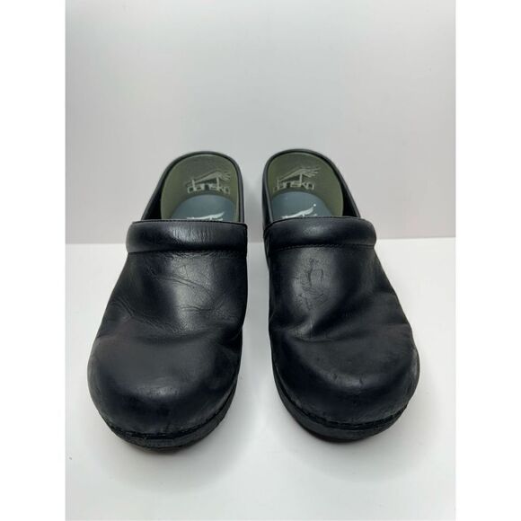 Dansko Clogs Size 8US Matte Black Leather Comfort Slip On Professional Shoes - Picture 5 of 12